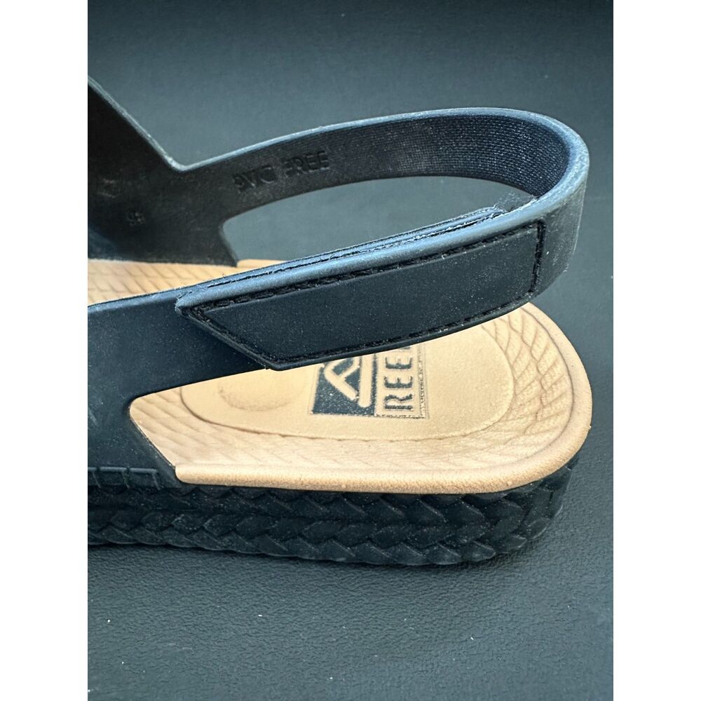 Reef Water Vista Womens Sandals Size 9 Black Tan Water Friendly Flatform Strap - Picture 9 of 10